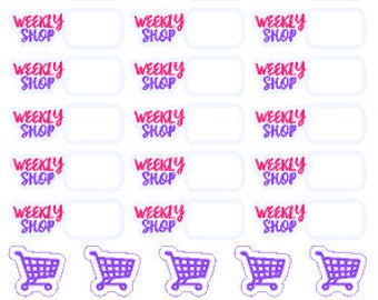 Weekly Shop // Diary // Planner // Stickers