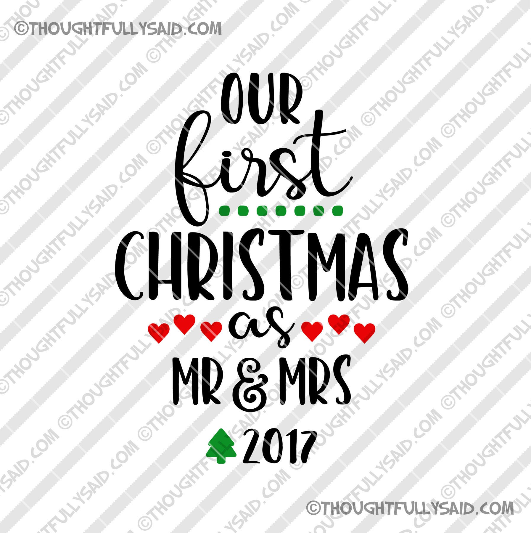 Download Our First Christmas as Mr and Mrs 2017 SVG DXF png eps