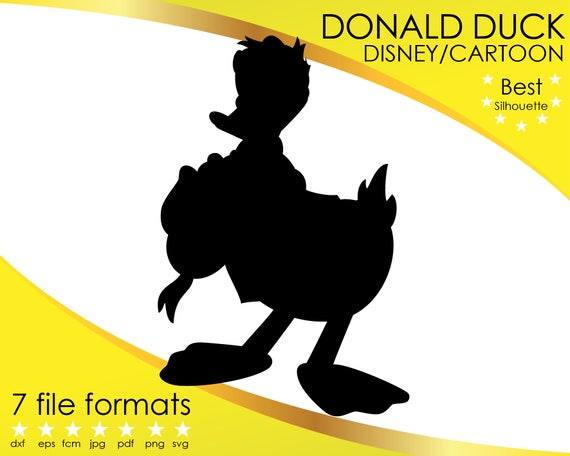 02 Silhouette Donald Duck Ducks Disney Cartoon dxf eps