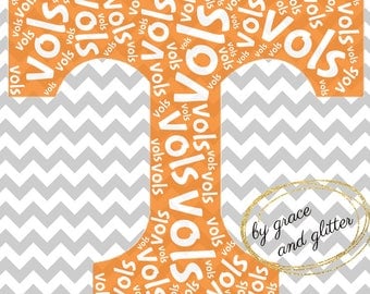 Tennessee Vols Word Art SVG
