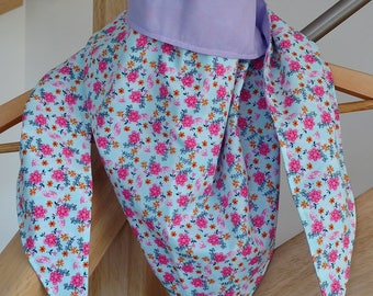 Bibbed cotton triangle scarf. One size