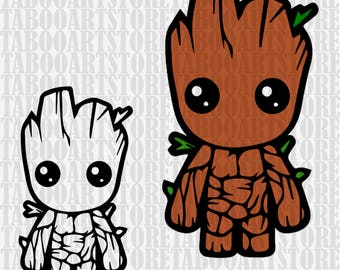 Groot silhouette | Etsy