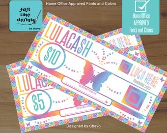 Cash Vouchers ready for print for Fashion Consultants Moolah