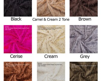 Neotrims Faux Fur Fabric, Furry Sheep Wool, Photography, Fat Squares. For Photography Crafts & Apparel. 15 Stunning Natural, Bright Colours