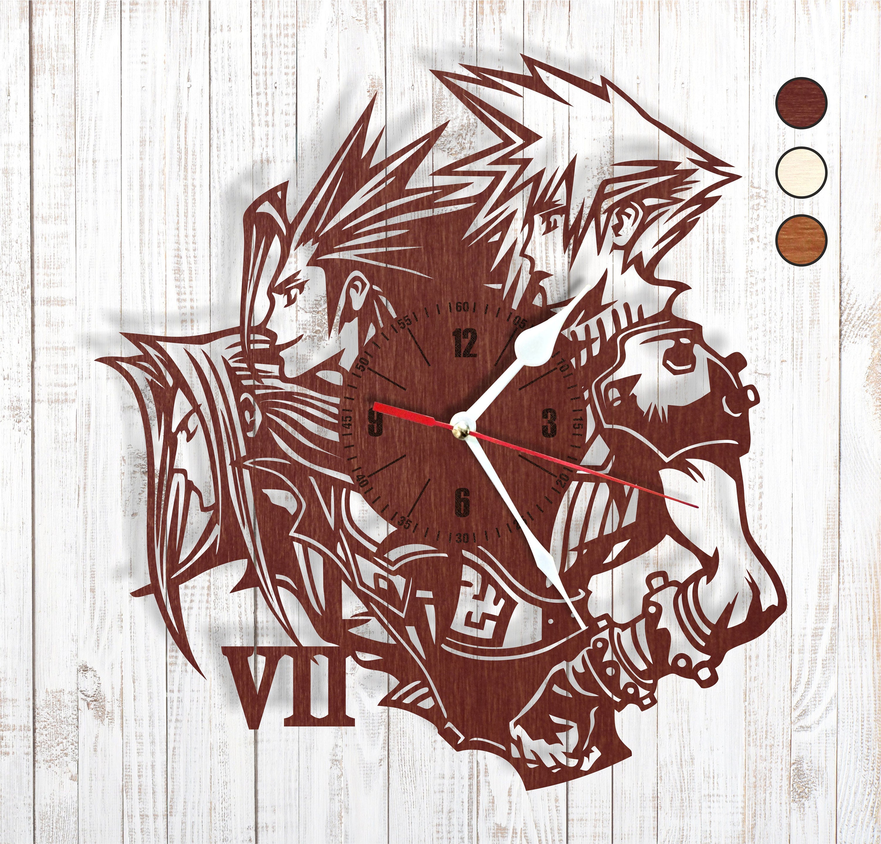 Wooden wall clock FINAL FANTASY 7