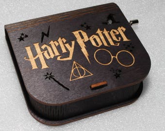 Harry Potter Music Box - Engraved Wooden Music Box - 