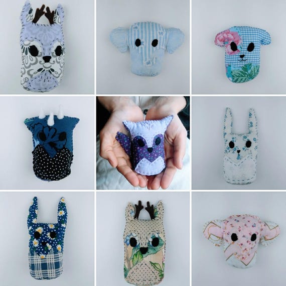 patchwork stuffed animals