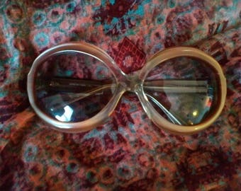 FILOS Vintage 1970s or 80s Round Oversized Sunglasses Made in Italy