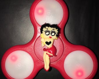 Betty Boop Custom LED Light Up Fidget Hand Spinner