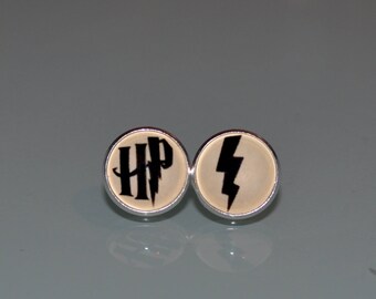 Harry Potter earrings - Harry Potter jewelry - alohomora studs - HP alohomora spell - Harry Potter Party HP jewelry - for Harry Potter fan
