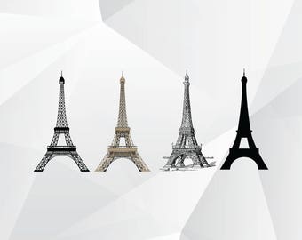Eiffel tower svg,png,ai,eps/Eiffel tower clipart for Print,Design,Silhouette,Cricut and any more