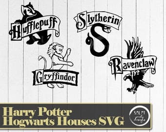 Harry Potter Houses | SVG,PNG, Cut File for Silhouette or Cricut | Hufflepuff | Slytherin | Gryffindor | Ravenclaw