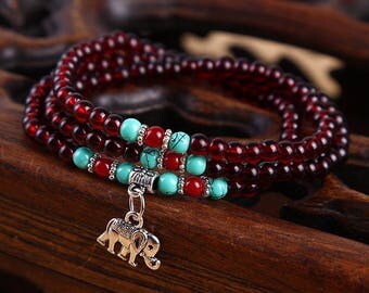 Mala bracelet on elastic