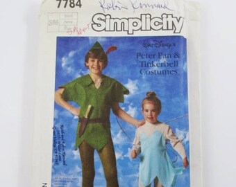 Peter Pan and Tinkerbell, Adult Size Small, Vintage Simplicity 7784 - Uncut, OOP