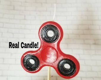 Fidget Spinner Candle Birthday Party, Cake Candles, Cupcake Candles, Kids, Light up your birthday with the fidget spinner candle