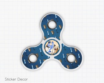 Regular Show, Mordecai and Rigby, Fidget Spinner Sticker Decal, Fidget Toy, Hand Spinner, Stress Toy
