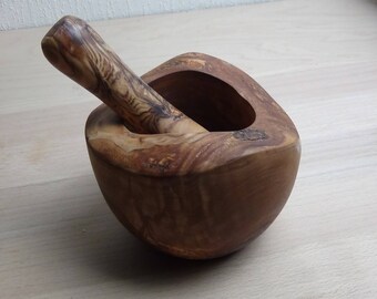 Mortar & pestle rustic 13cm