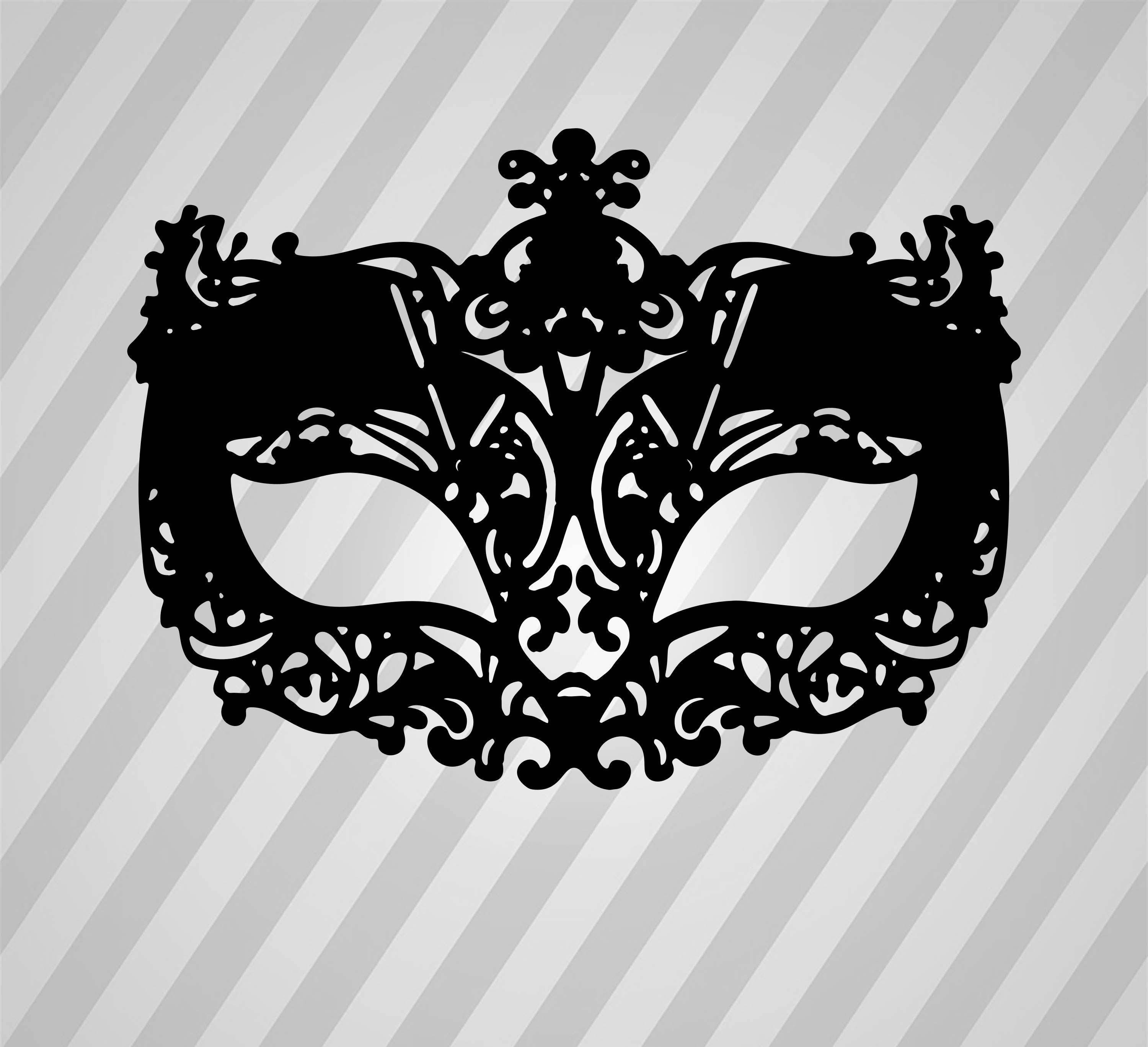 Download Carnival Mask - Svg Dxf Eps Silhouette Rld Rdworks Pdf Png ...