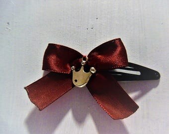 Bow and Crown hair clip