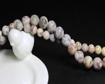 Maifanite: 20 natural semi precious 6mm beads