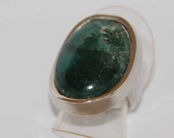 Oval Foam Agate Ring Fully Embedded
