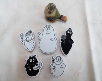 set of 5 foam stamps and rubber candy shop theme