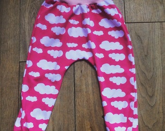 Beetle pants (pink clouds)