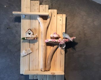 Romantic shelf with bird couple