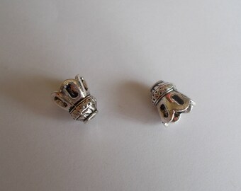 1 lot of 2 antique silver caps