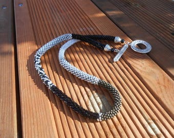 "Silver" crochet Choker necklace