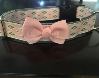 Custom made dog collar with embellishments