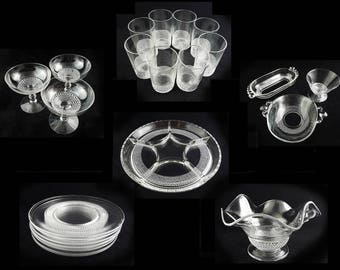 Vintage Duncan & Miller Teardrop Serving Set Collection 24 PIeces