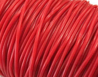 ❤ X 2 feet cord hollow rubber cord red 2 mm ❤