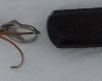 Vintage AO Safety Glasses with metal case - Steampunk style