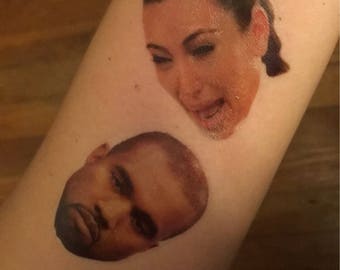 KIMYE Temporary Tattoo Kim Kardashian Kanye West