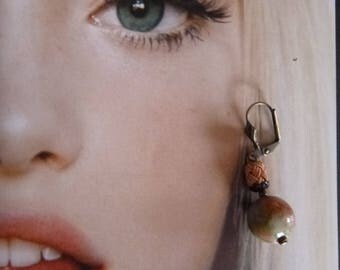 BOUPP 02 purple trimmings and unakite earrings