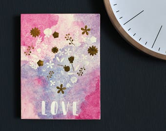 Watercolor painting "Love" - small picture - love watercolor