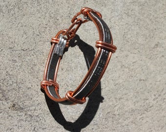 Bracelet mixed metal copper and silver