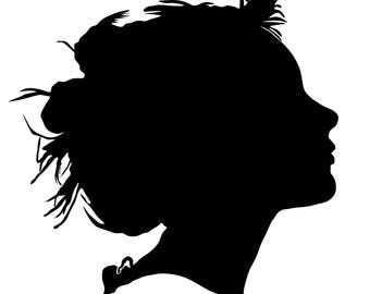 Custom Silhouette Portrait Digital Copy Download