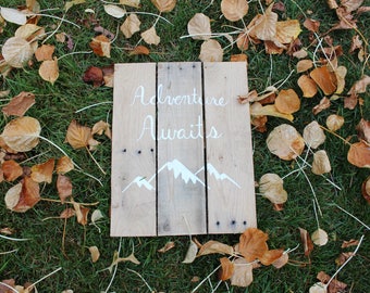 Adventure Awaits Pallet Wood Sign