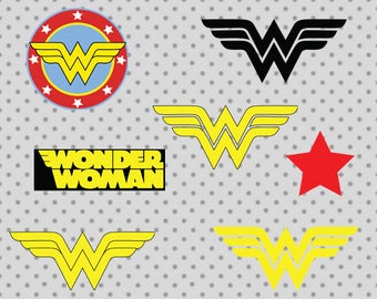 wonder woman SVG, dxf, png, eps, wonder woman and silhouette cameo, wonder woman cricut, superhero SVG, wonder woman clipart