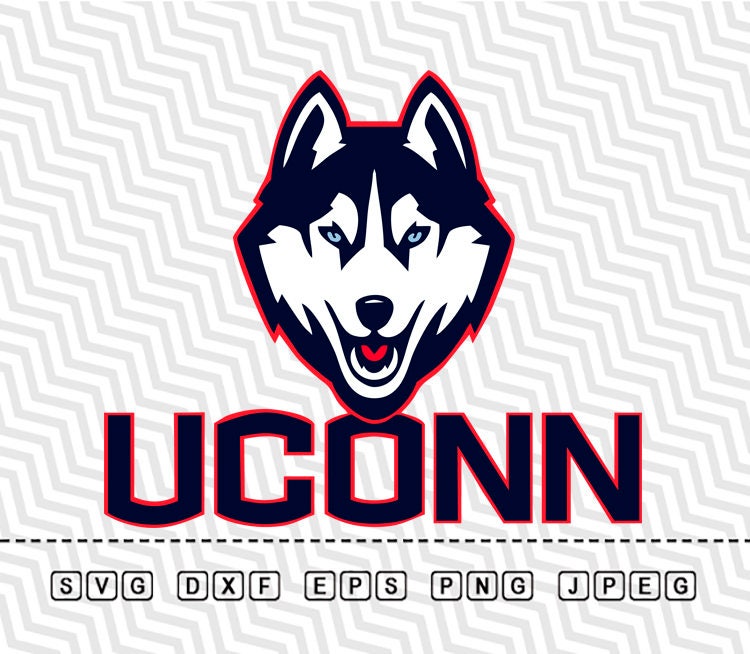 SVG UConn Huskies Logo Vector Layered Cut File Silhouette