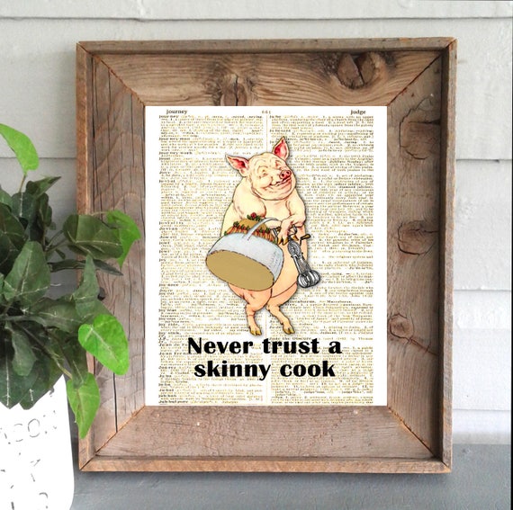 Funny Farmhouse Pig Kitchen Decor Art Printable Digital Funny Farmhouse Pig Kitchen Decor Art Printable Digital