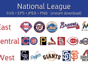 Baseball Birthday Card National Baseball League Logo Blue Red