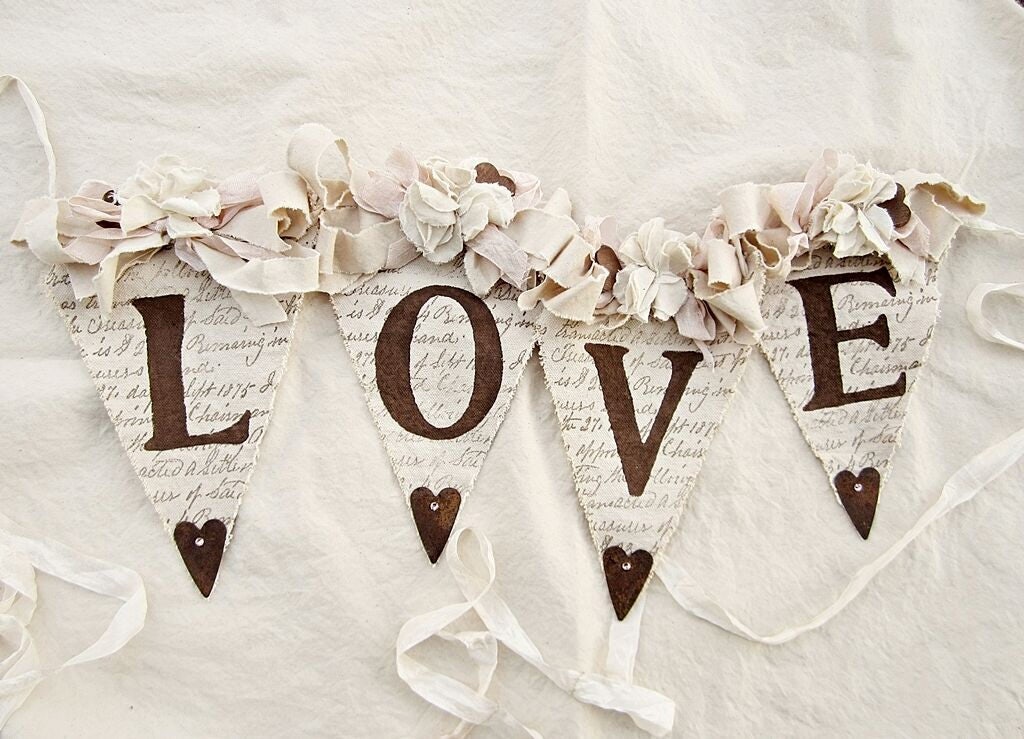 Wedding Banner Rustic Chic Wedding Decor Vintage Wedding