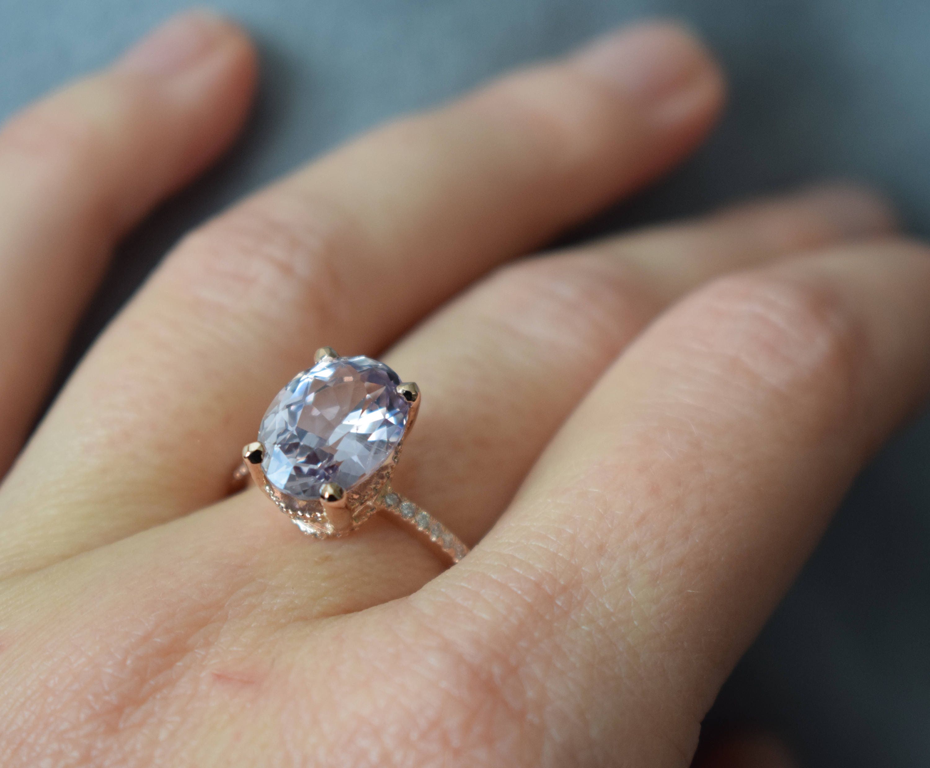 Moonlight Sapphire Engagement Ring. 5ct Color change sapphire ring ...