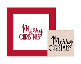 Merry Christmas Rubber Stamp