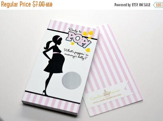 Sale Ready To Pop Purple - Baby Shower Scratch Off Game - Pack of 20 Cards Il_570xn