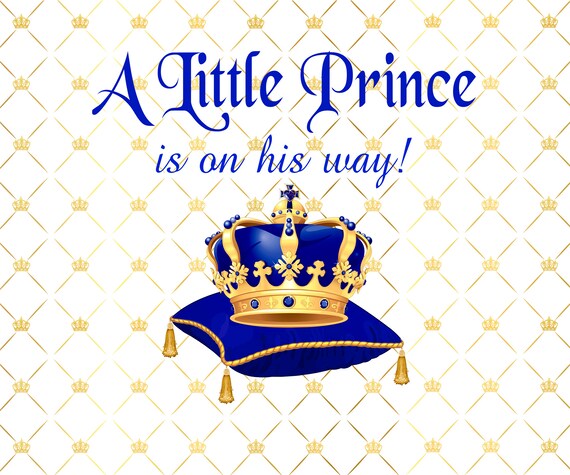 Royal Baby Shower Backdrop Royal Prince Banner Prince Baby