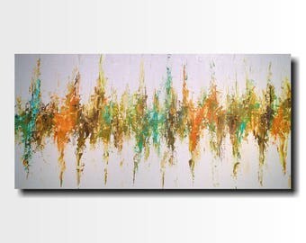 Painting large abstract paintings wall art Jmjartstudio 24 X 48 Inches -oil painting------ Seasons Change -----wall art